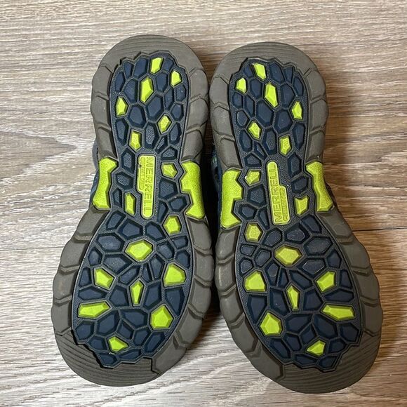 Merrell Hydro Hiker Toddler Boy Sz 12M Blue Leather Neon Green Sandal MC53375 - Picture 7 of 10